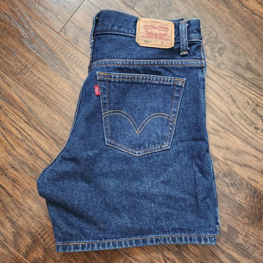 Vintage Levi's 550 Dark Wash Denim Jean Shorts